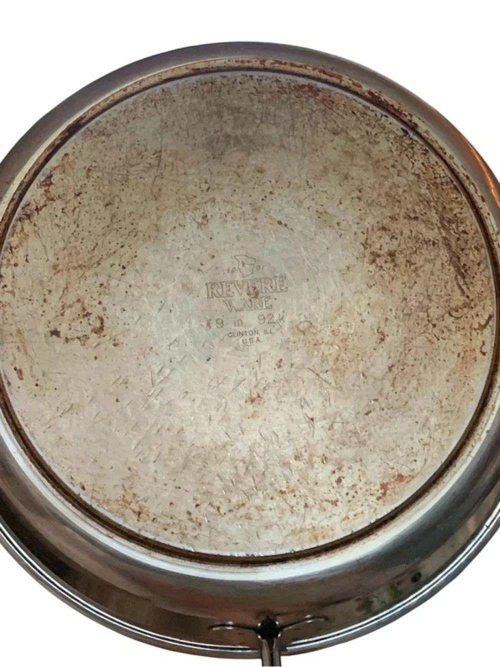 Revere Ware 1801 Stainless 9 In‎ Frying Pan Skillet Tri Ply Clinton IL Pan Only
